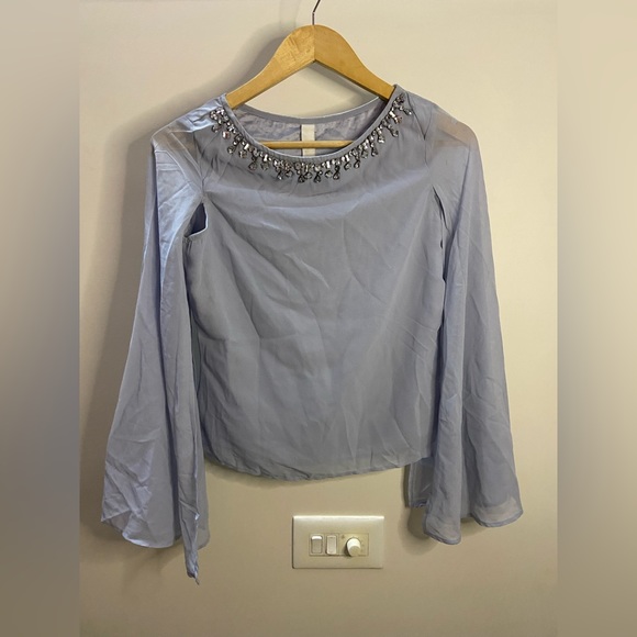 Tops - Kazo grey beads top